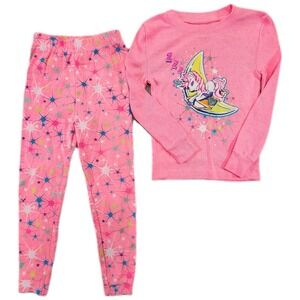 Kidgets Toddler 3T Pink Pajama Set Unicorn Star Sleepwear